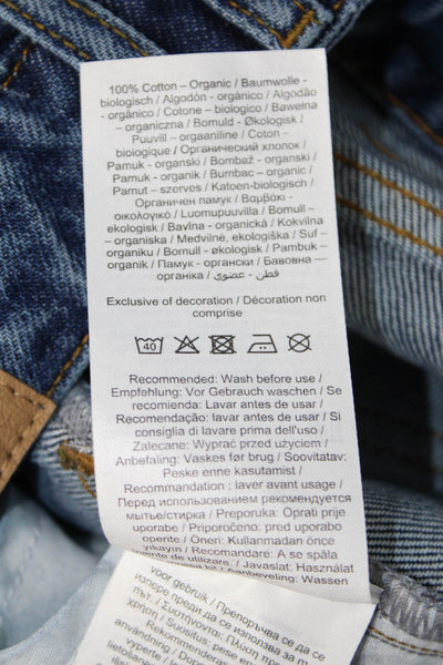 Aligne Womens Dark Blue High Rise Wide Leg Jeans Size 27