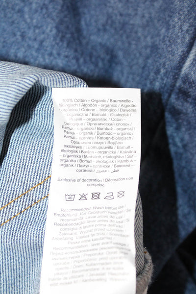 Aligne Unisex Dark Blue Wide-Leg Jeans High Rise Organic Cotton Size 31