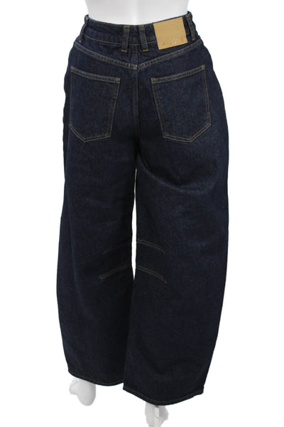 Aligne Unisex Wide-Leg Dark Blue Organic Cotton Jeans Size 26