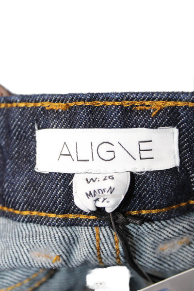 Aligne Unisex Wide-Leg Dark Blue Organic Cotton Jeans Size 26