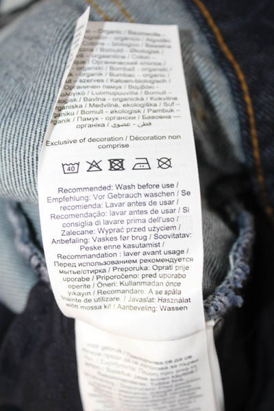 Aligne Unisex Wide-Leg Dark Blue Organic Cotton Jeans Size 26