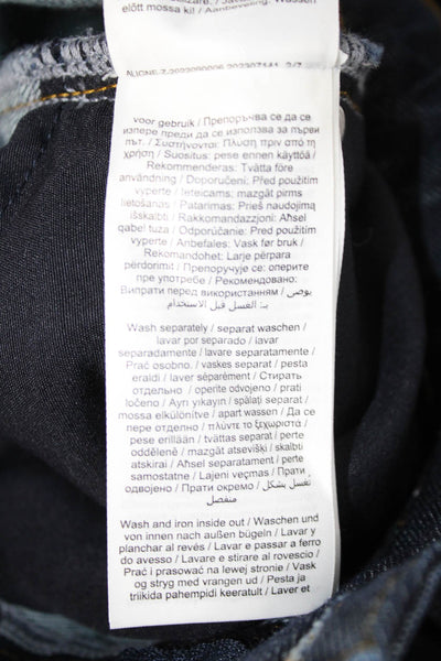 Aligne Unisex Wide-Leg Dark Blue Organic Cotton Jeans Size 26