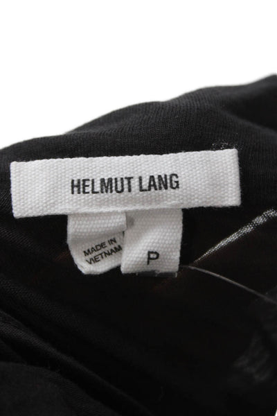 Helmut Lang Women Petite Sleeveless Tunic Top Black Polyester Size S