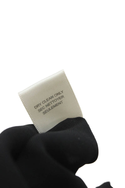 Rebecca Taylor Women Black Silk Wrap Dress V-Neck Tie Size 2