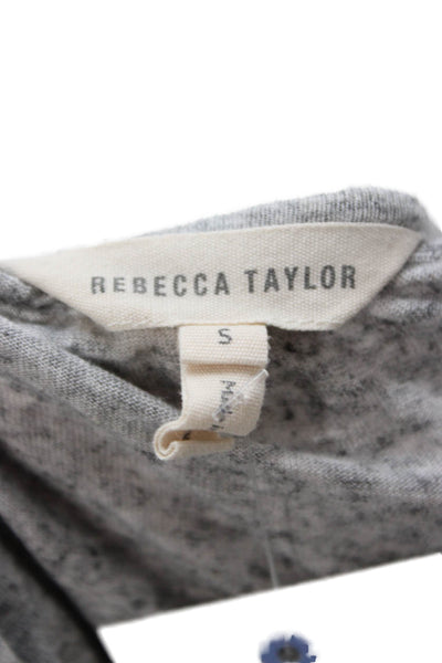 Rebecca Taylor Womens Blouson T-Shirt Dress Gray Short Sleeve Size S