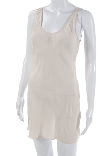Rebecca Taylor Women Mini Dress Pink Silk Blend Sleeveless Solid Size 0
