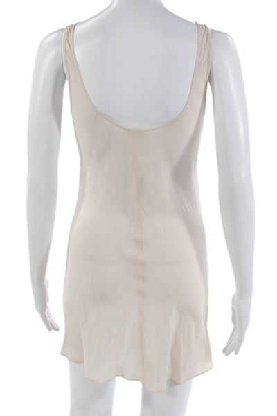 Rebecca Taylor Women Mini Dress Pink Silk Blend Sleeveless Solid Size 0