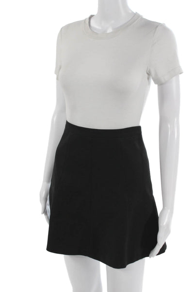 J Crew Womens A-Line Mini Skirt Black Size 00