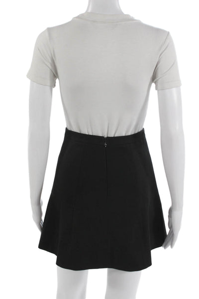 J Crew Womens A-Line Mini Skirt Black Size 00