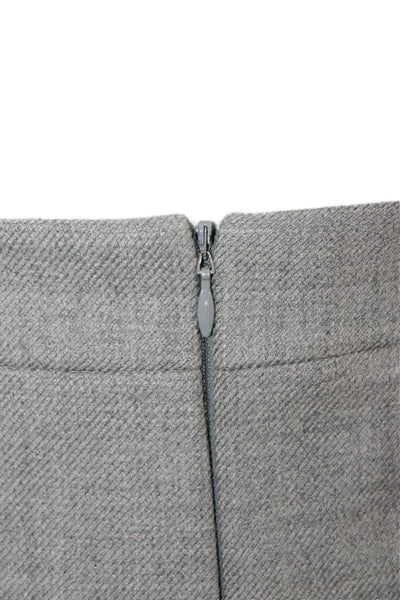 J Crew Womens Straight Pencil Wool Skirt Gray Short Petite Size 00