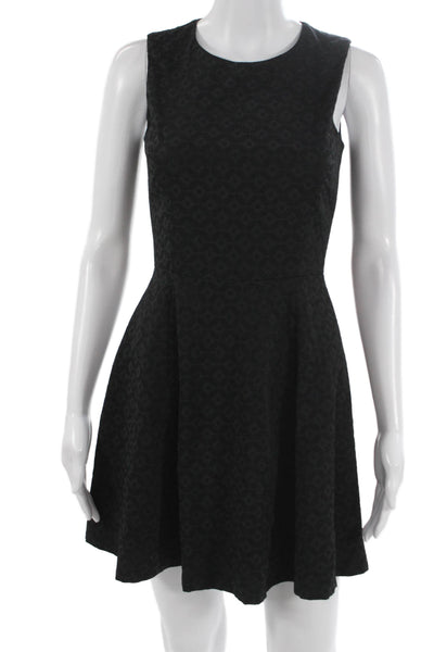 Theory Women Fit & Flare Mini Dress Black Sleeveless Size 00