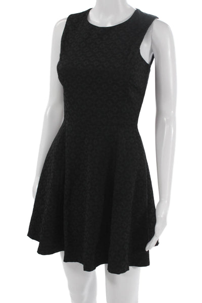 Theory Women Fit & Flare Mini Dress Black Sleeveless Size 00