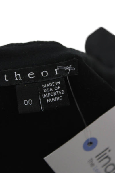Theory Women Fit & Flare Mini Dress Black Sleeveless Size 00