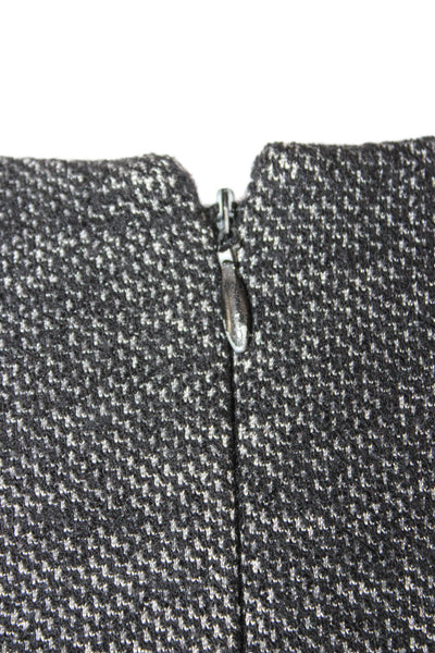 Theory Women Dark Gray Sheath Mini Dress Zip Back Size 00