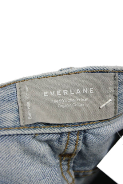 Everlane Womens Ankle Cropped Jeans Light Blue Mid Rise Organic Cotton Size 24