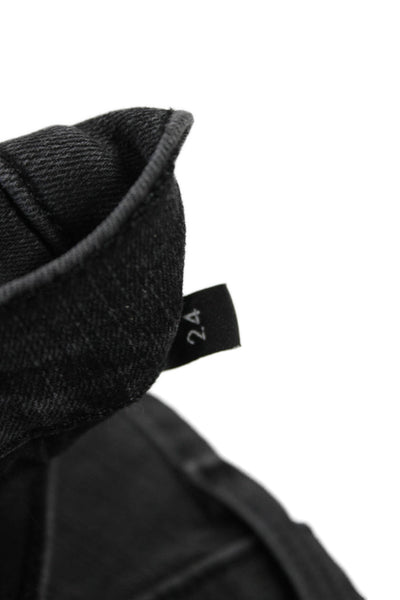 J Brand Womens Ankle Skinny Jeans Dark Gray Mid Rise Size 24