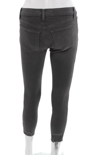 J Brand Womens Skinny Crop Ankle Jeans Dark Gray Mid Rise Petite 25in Size 23