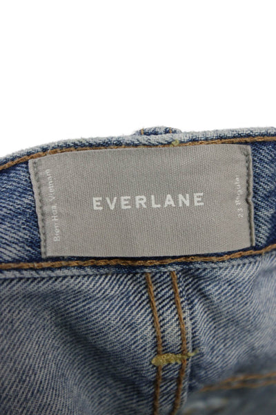 Everlane Women Boyfriend Cropped Jeans Light Blue Mid Rise Size 23