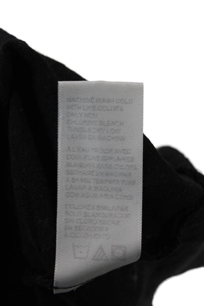 Standard James Perse Womens Basic Black Cotton Long Sleeve T-Shirt Size 0