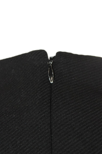 Theory Womens Cropped Mock Neck Blouse Black 3/4 Sleeve Designer Size PP