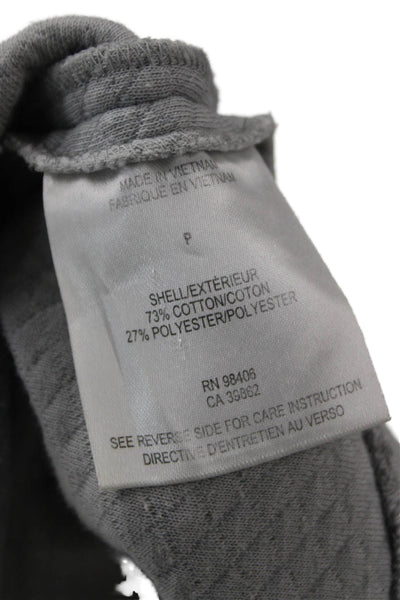 Theory Womens Gray Argyle Short Sleeve Basic T Shirt Size PP