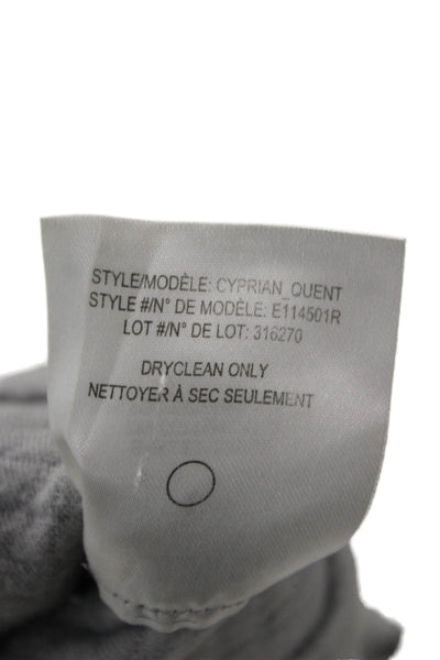 Theory Womens Gray Argyle Short Sleeve Basic T Shirt Size PP