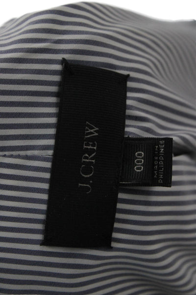 J Crew Unisex Classic Black Cotton Blazer Collared Button Long Sleeve Size 00