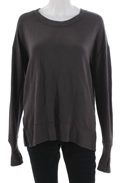 Athleta Unisex Dark Gray Pullover Sweater Long Sleeve Crew Neck Size XS