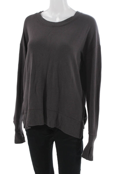 Athleta Unisex Dark Gray Pullover Sweater Long Sleeve Crew Neck Size XS