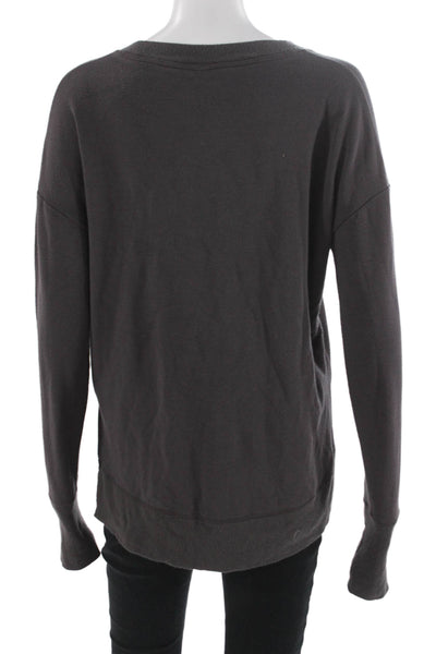 Athleta Unisex Dark Gray Pullover Sweater Long Sleeve Crew Neck Size XS
