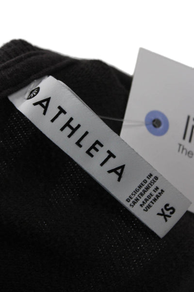 Athleta Unisex Dark Gray Pullover Sweater Long Sleeve Crew Neck Size XS