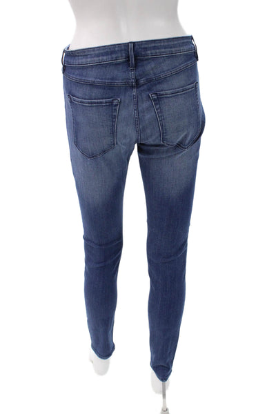 3x1 NYC Womens Skinny Ankle Jeans Dark Blue Mid Rise Size 27
