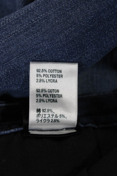 3x1 NYC Womens Skinny Ankle Jeans Dark Blue Mid Rise Size 27