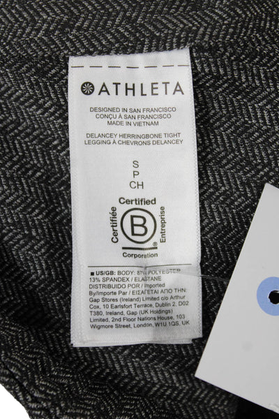 Athleta Women Ankle Leggings Dark Gray Herringbone Petite Size S