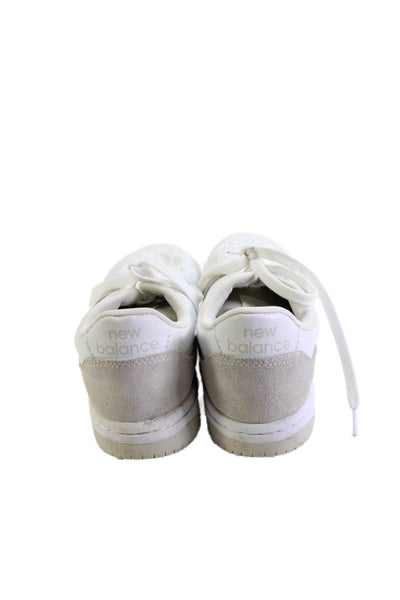 New Balance Mens Leather BB80 Low Top Sneakers White Beige Size 10