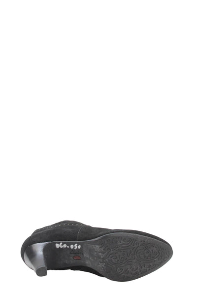 Clarks Women's Pointed Toe Suede Cone Heel Ankle Boots Black Size 6