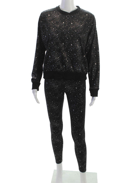 Noli Womens Pullover Sweatshirts Black Long Sleeve Crew Neck Size S