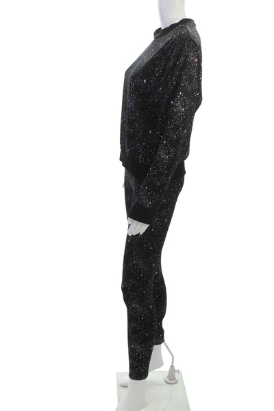 Noli Womens Pullover Sweatshirts Black Long Sleeve Crew Neck Size S