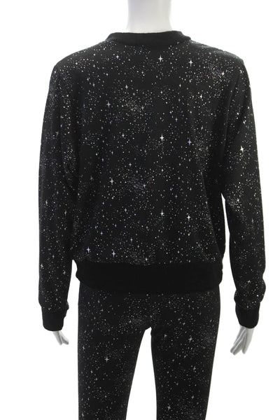 Noli Womens Pullover Sweatshirts Black Long Sleeve Crew Neck Size S