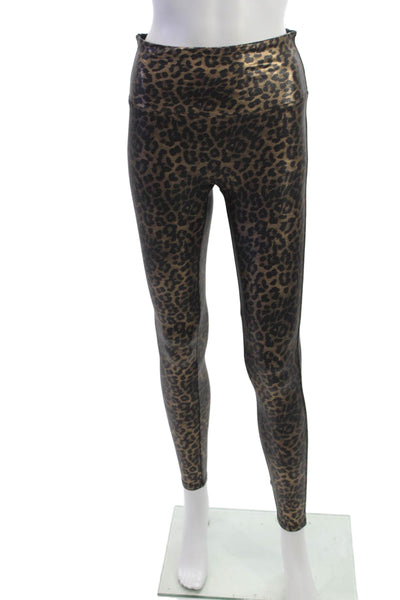 Spanx Women Ankle Jeggings Black Leopard Size M