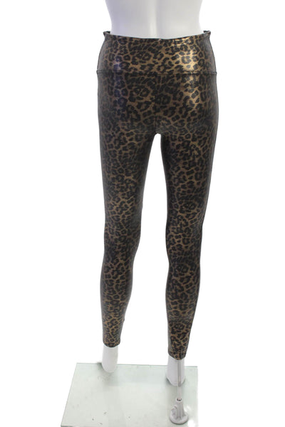 Spanx Women Ankle Jeggings Black Leopard Size M