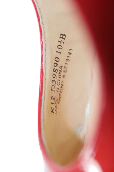 Cole Haan Womens Patent Leather Peep Toe Chelsea Pumps Red Size 10.5 B