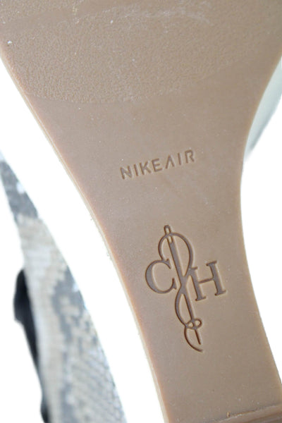 Cole Haan Womens Leather Wedge Slingbacks Sandals Black Size 7.5 B