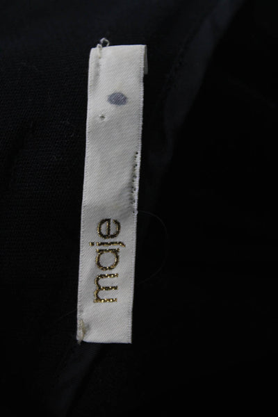 Maje Women Dress Pants Black Buckle Size S