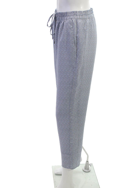 Joie Womens Ankle Crop Pants Gray Geometric Drawstring Boho Size S