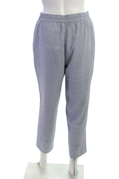 Joie Womens Ankle Crop Pants Gray Geometric Drawstring Boho Size S