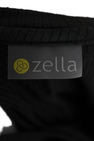 Zella Women Basic Long Sleeve T-Shirt Dark Gray Crew Neck Tencel Size XS