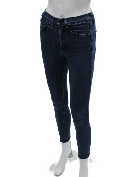 Rag & Bone Womens Dark Blue Ankle Skinny High Rise Jeans Size 23
