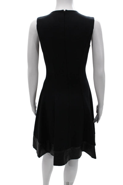L Agence Womens A-Line Fit and Flare Dress Black Knee Length Sleeveless Size 2