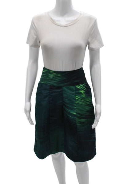 Marni Womens A-Line Skirt Green Knee Length Size 38